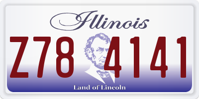 IL license plate Z784141
