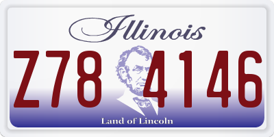 IL license plate Z784146
