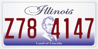 IL license plate Z784147