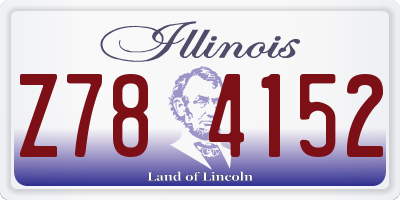 IL license plate Z784152