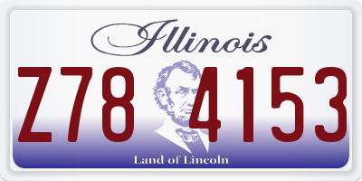 IL license plate Z784153
