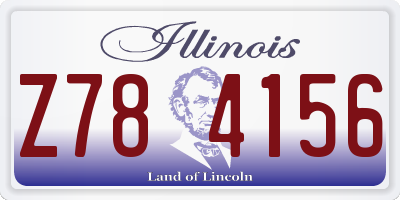 IL license plate Z784156