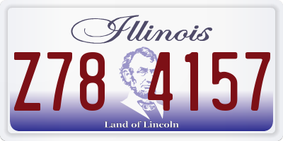 IL license plate Z784157