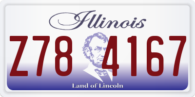 IL license plate Z784167