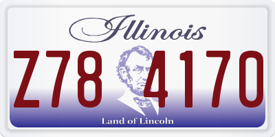 IL license plate Z784170