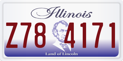 IL license plate Z784171