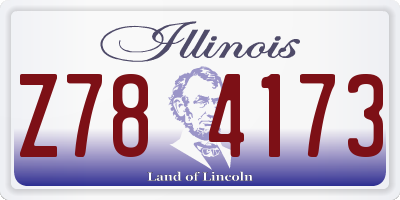 IL license plate Z784173