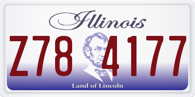 IL license plate Z784177