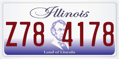 IL license plate Z784178