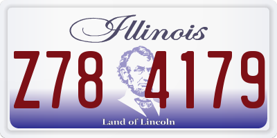 IL license plate Z784179