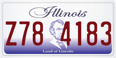 IL license plate Z784183