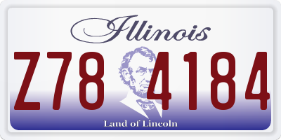 IL license plate Z784184