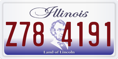 IL license plate Z784191