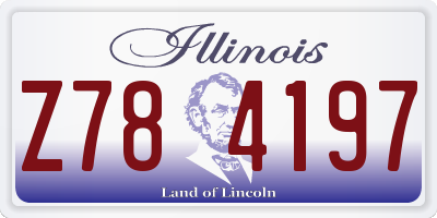 IL license plate Z784197