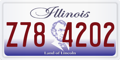 IL license plate Z784202