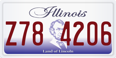 IL license plate Z784206