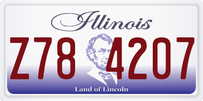IL license plate Z784207