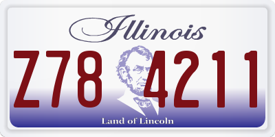 IL license plate Z784211