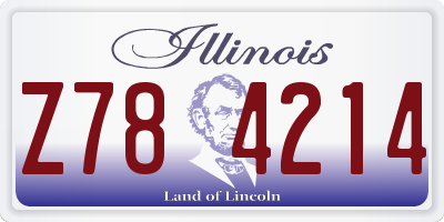 IL license plate Z784214