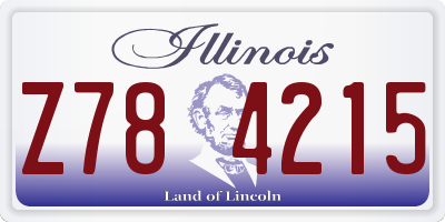 IL license plate Z784215