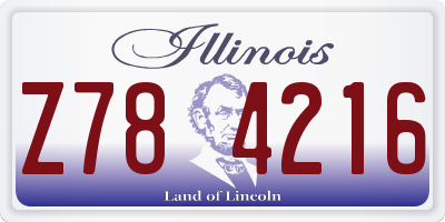IL license plate Z784216