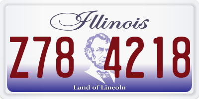 IL license plate Z784218