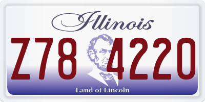 IL license plate Z784220