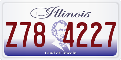 IL license plate Z784227