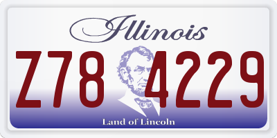 IL license plate Z784229