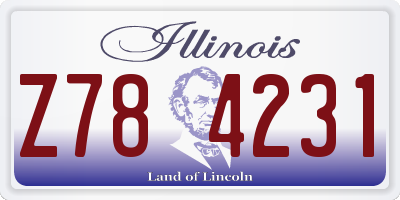 IL license plate Z784231