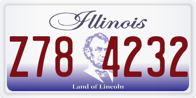 IL license plate Z784232