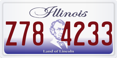 IL license plate Z784233