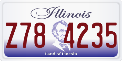 IL license plate Z784235