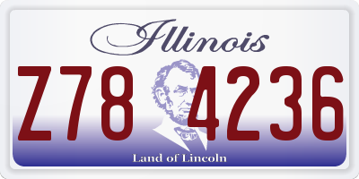 IL license plate Z784236
