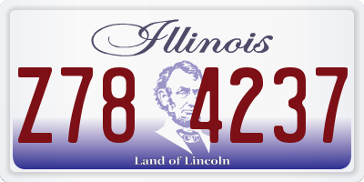 IL license plate Z784237
