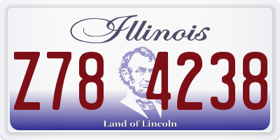 IL license plate Z784238