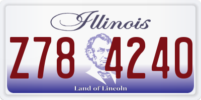IL license plate Z784240