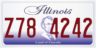 IL license plate Z784242
