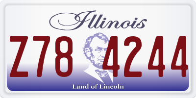 IL license plate Z784244