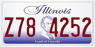 IL license plate Z784252