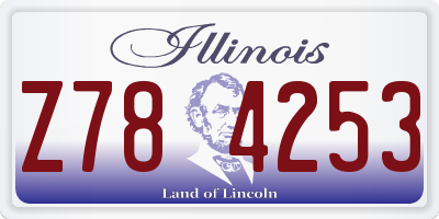 IL license plate Z784253