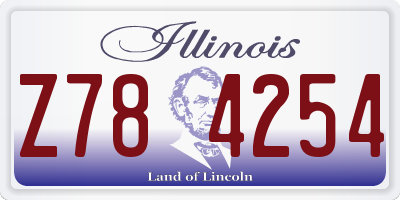 IL license plate Z784254