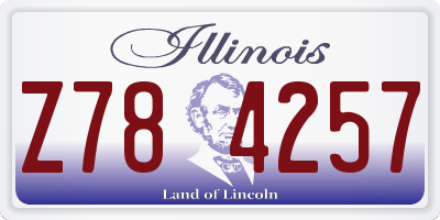 IL license plate Z784257