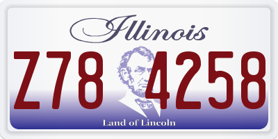 IL license plate Z784258