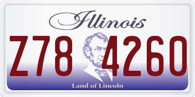 IL license plate Z784260