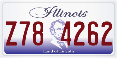 IL license plate Z784262