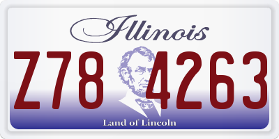 IL license plate Z784263