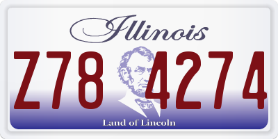 IL license plate Z784274