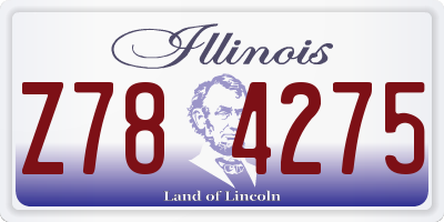 IL license plate Z784275