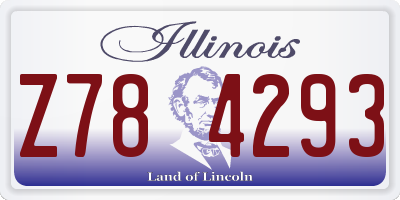 IL license plate Z784293